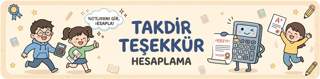 Takdir Teşekkür Hesaplama